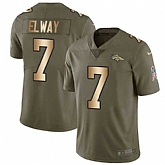 Nike Broncos 7 John Elway Olive Gold Salute To Service Limited Jersey Dzhi,baseball caps,new era cap wholesale,wholesale hats